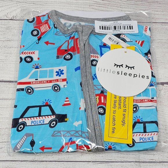 NIB Little Sleepies First Responders Shorty Zippy Size 6-12 months - Picture 1 of 3